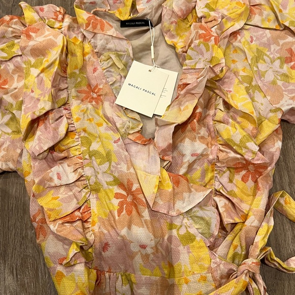 BNWT Magali Pascal Maggie Wrap Dress in Vintage Bloom Light - Picture 10 of 13